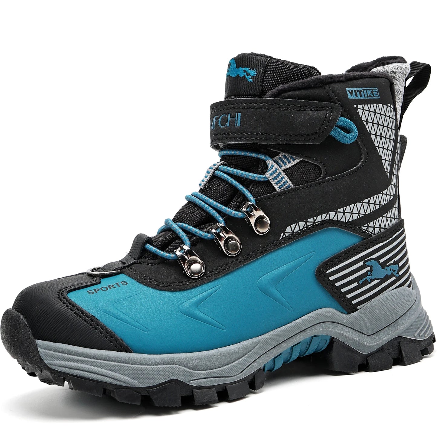 Kids Hiking Boots Boys Girls Outdoor Walking Climbing Sneaker Comfortable Snow Shoes Hiker Boot Antiskid Steel Buckle Sole