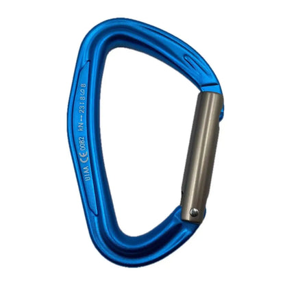 CLIWIZ SGM7118 Curved D- Straight UIAA CE Certified Climbing Carabiner 23kN 7075 Aluminum Carabiner Climbing Safety Snap Hook