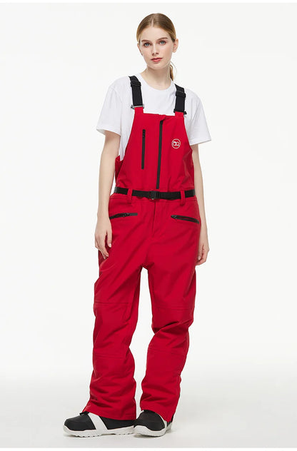 Men Women Ski Pants Winter Windproof Waterproof Reflective Warm Breathable Ski Overalls Pants Female Male Loose Snowboard Pants