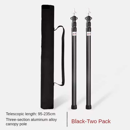 2.3M Adjustable Tent Support Rod Beach Shelter Tarp Awning Pole Aluminum Alloy Tent Pole Accessories For Camping Tent