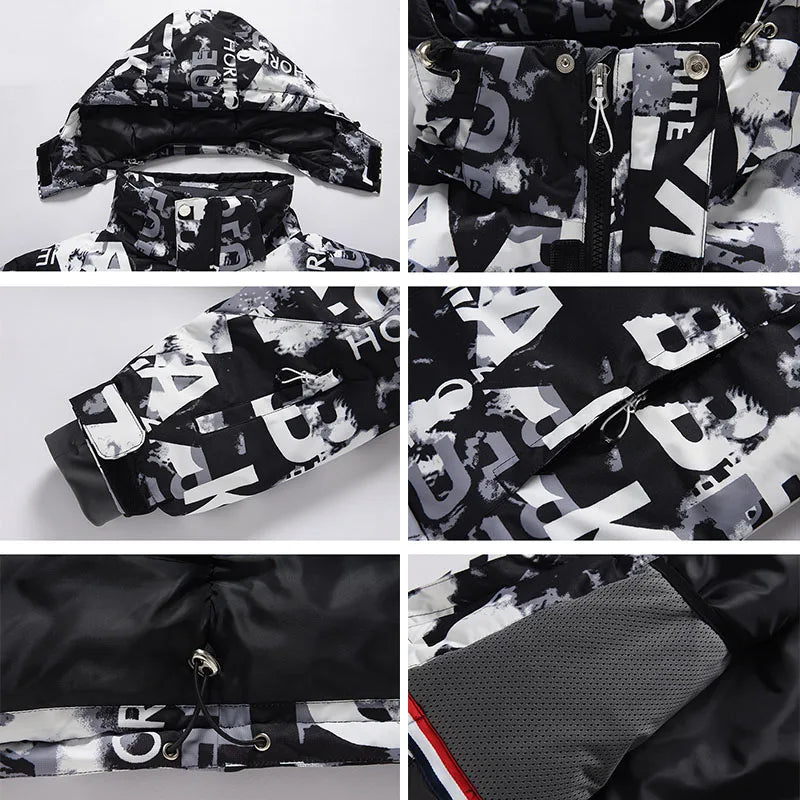 New Male Ski Jacket For Winter Men's Breathable Waterproof Windproof Warm Snowboarding Jacket Outdoor Sports Skiing Tops For Men