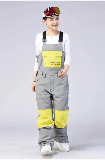 New Men and Women Winter Outdoor Ski Pants Windproof Waterproof Warm Breathable Snowboarding Pants Snow Sports Bibs Pants