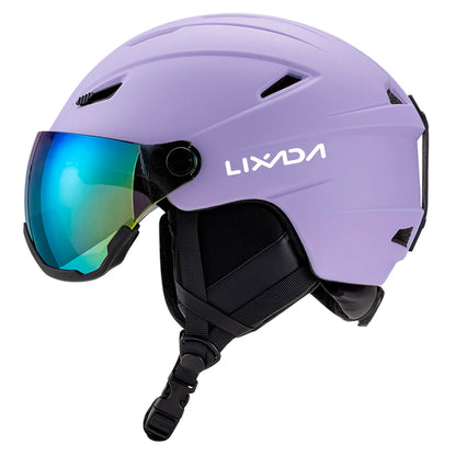 Integrated Ski Helmet Men and Women Snowboard Helmet with Removable Visor Goggles
