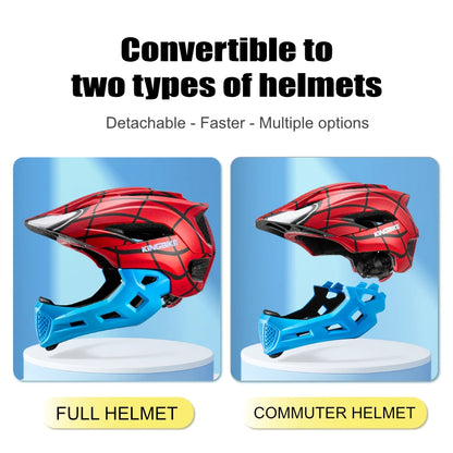 BATFOX Kids Full Face bike helmet Detachable Downhill Children Cycling Motorcycle Skateboard Sports Racing Racing Bicycle helmet
