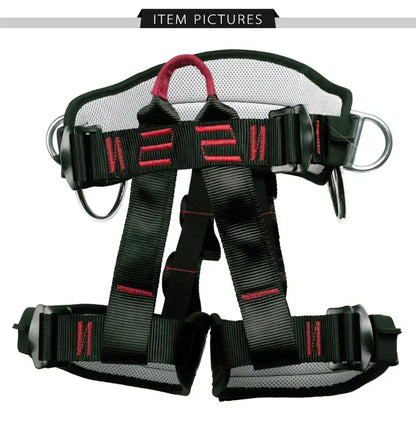 Camping Safety Belt 25KN Outdoor Rock Climbing Half Body Harness