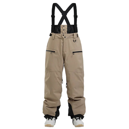 New Men Skiing Pants Winter Thickening Warm Ski Overalls Windproof Snowboard Trousers Outdoor Loose Snow Clothes Waterproof Pant