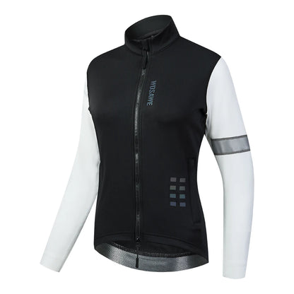 WOSAWE Women's Winter Thermal Fleece Cycling Jersey Long Sleeve Bike Jacket for Riding & Gym Ropa Ciclismo Clothings