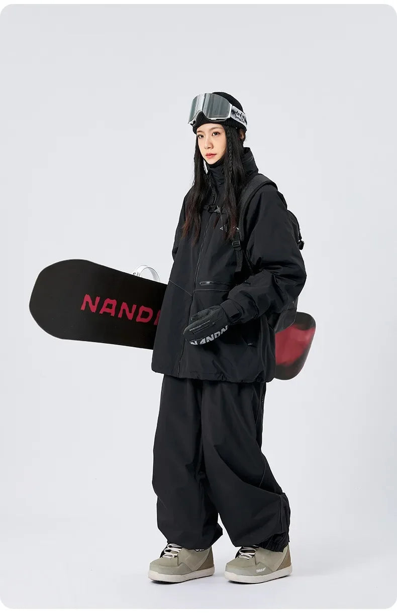 Southern Potato Ski Pants Women's Single Board Waterproof Ski Outerwear Loose Fit Men's Casual Pants For Outdoor Activities