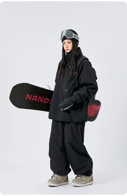 Southern Potato Ski Pants Women's Single Board Waterproof Ski Outerwear Loose Fit Men's Casual Pants For Outdoor Activities