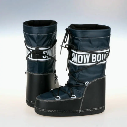 Winter Boots Women Snow Boots Mid-calf Cold-proof Antiskid Thicken Plush Waterproof Thick Platform Space Ski Boots Size 35-43