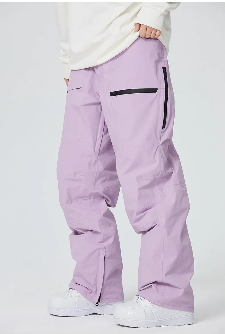 Adult Winter Skiing Pants Women Warm Ski Trousers Men Loose Snow Pants 2025 New Britches Waterproof Windproof Snowmobile Clothes