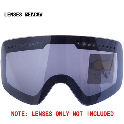 Magnetic Ski Goggles Lens Double Layer Skiing Anti-fog UV400 Snowboard Goggles Men Women Ski Glasses Eyewear