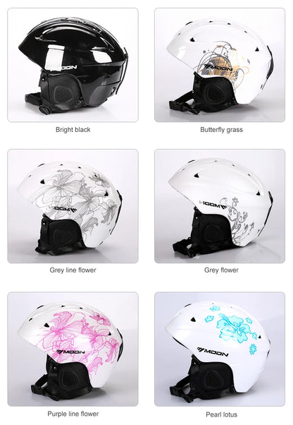 MOON PC+EPS Adult Ski Helmet for Adult and Youth Skating Skateboard Helmet Snow Sports Snowboard Helmets With 2 Gifts