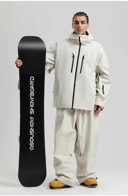 New Men Ski Jacket Waterproof Windproof Warm Breathable Snowboarding Coat 2025 Winter Sports Unisex Polyester Skiing Top Outdoor