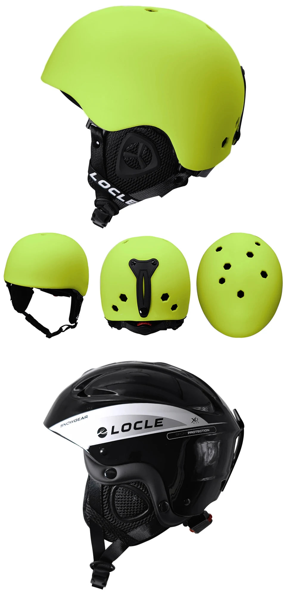 LOCLE Men Skiing Helmet Children Women Ultralight Extreme Sports Skateboard Snowboard Helmet Snowmobile Motorcycle Helmet