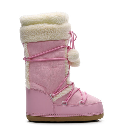 Winter Boots Women Snow Boots Cold-proof Ski BootsWarm Mid-calf Space Boots Slip-resistant Cotton Shoes 35-40