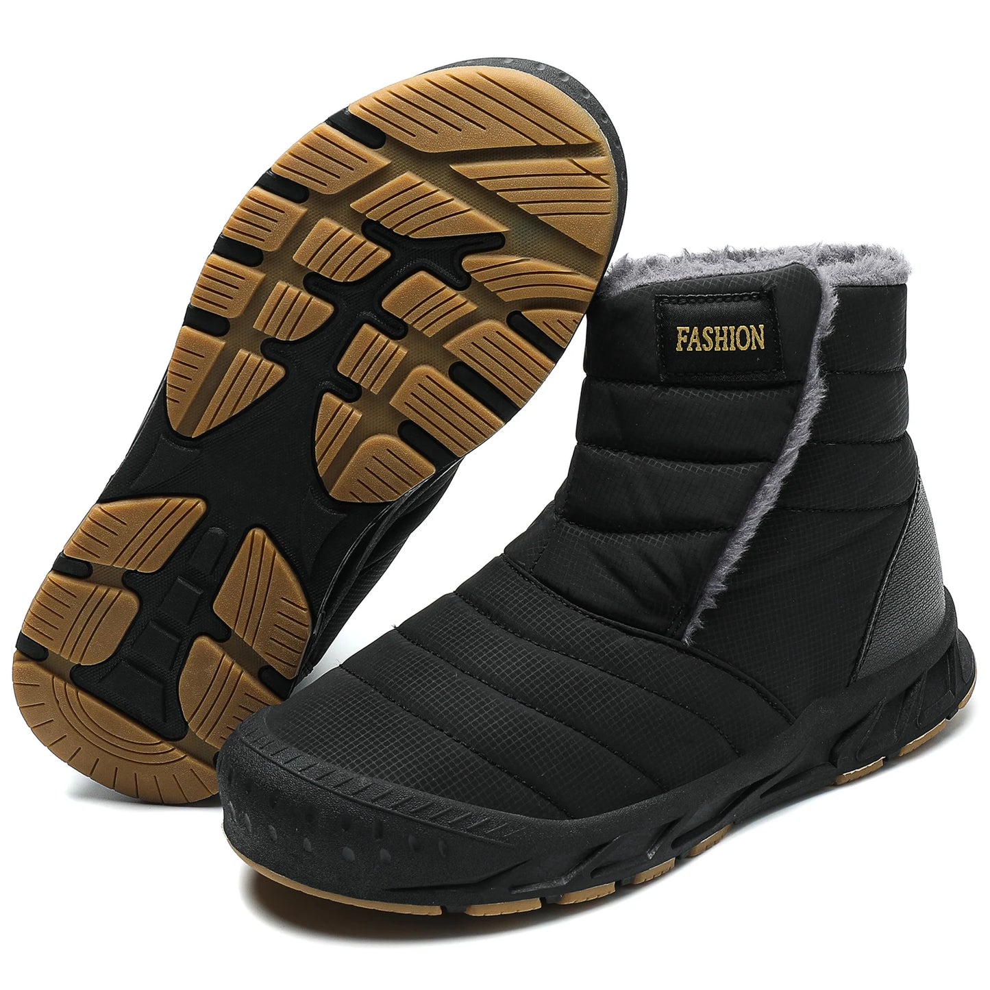 New Men Winter Snow Boots Outdoor Women Velvet Warm Walking Shoes Waterproof Ski Shoes High-Top Cotton Boots Thick Cotton Shoes
