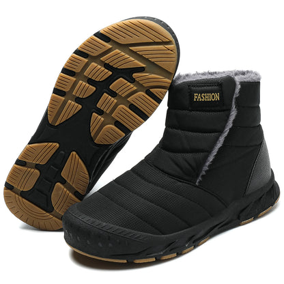 New Men Winter Snow Boots Outdoor Women Velvet Warm Walking Shoes Waterproof Ski Shoes High-Top Cotton Boots Thick Cotton Shoes