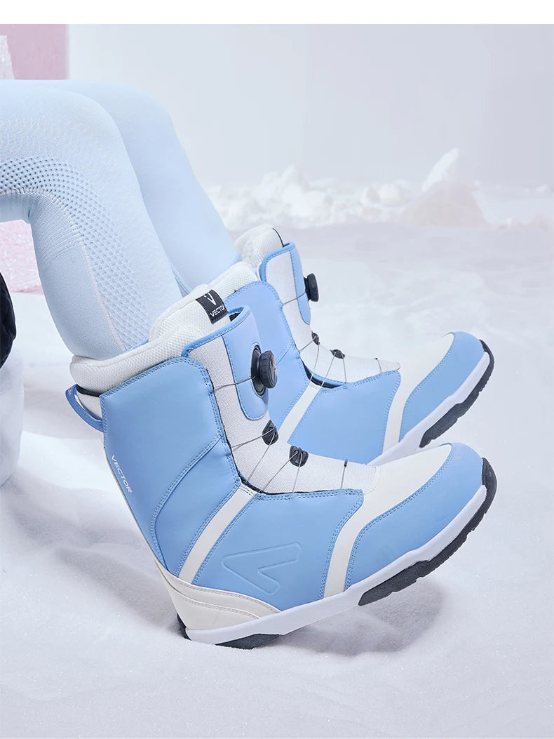 VECTOR Professional Women Man Ski Shoes Warm Waterproof Snowboard Boots Non-slip Leather Breathable Snow Boots Equipment