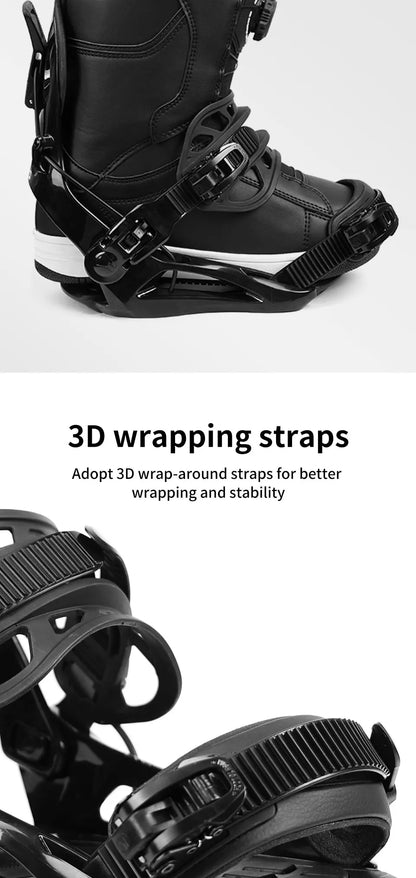 TERROR X1 Step-In Snowboard Bindings Men Women EVA Cushion 3D Strap Lightweight Freeride Gear