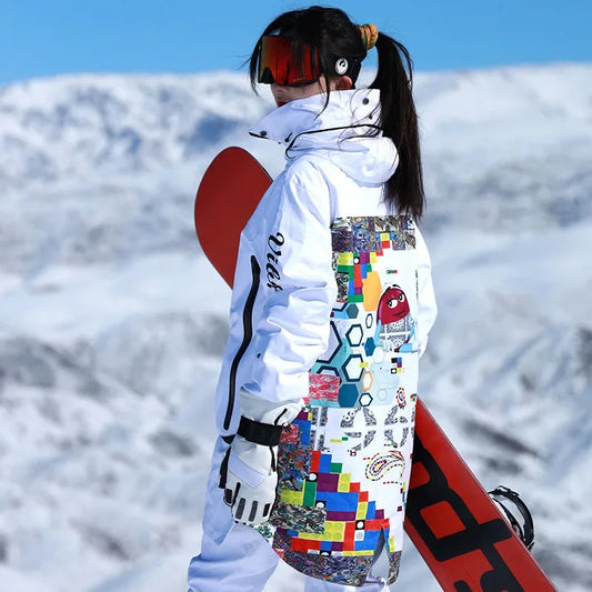 2024 Snowboarding Jackets Winter Oversize Ski Jacket Women Warm Windproof Waterproof Snowwear Detachable Skiing Snowboarding