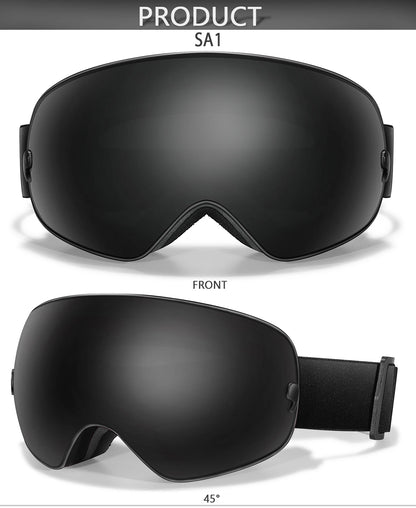 Men Women Outdoor Sports Ski goggles Anti-fog Snowboarding Snowmobile Glasses UV400 Charngeable Lens Teen Charistmas Cycling
