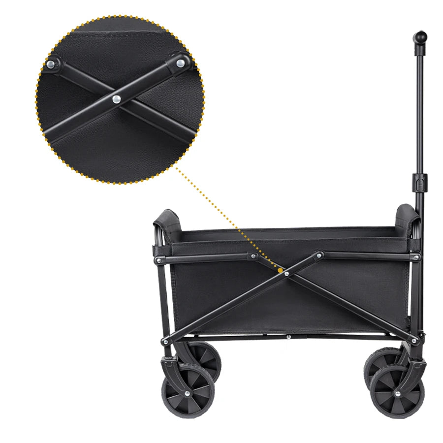 Foldable Portable Picnic Outdoor Camping Cart Heavy Duty Folding Utility Cart Shopping Beach Collapsible Folding Utility Cart