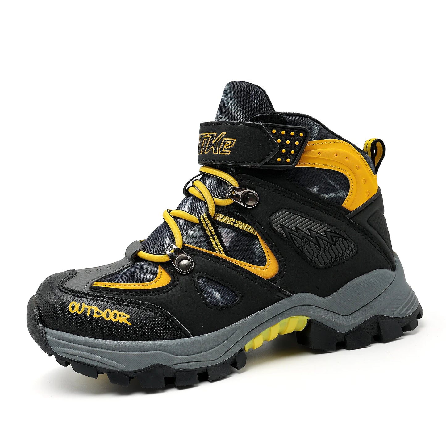 Kids Hiking Boots Boys Girls Outdoor Walking Climbing Sneaker Comfortable Snow Shoes Hiker Boot Antiskid Steel Buckle Sole