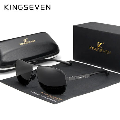 Polarized Aluminum Sunglasses Men - UV400 HD Pilot Eyewear with Night Vision Technology