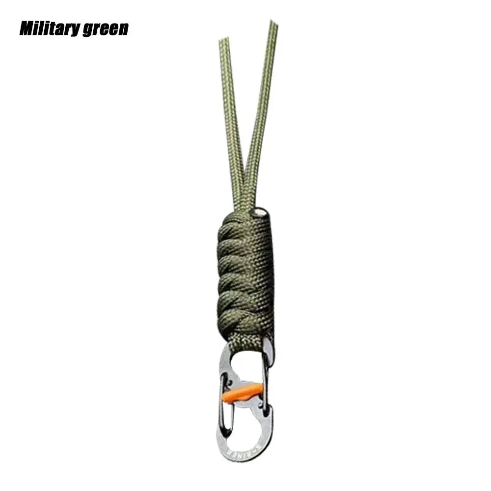 Handmade Snake Knot Paracord Keychain Outdoor Rock Climbing Camping Rescue Emergency Survival Rope Metal Key Chains Gifts