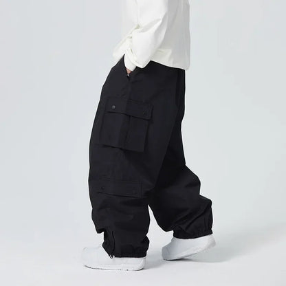 Winter Man Snow Pants 2025 New Women Waterproof Ski Overalls Loose Couple Skiing Pants Outdoor Sport Pro Warm Windproof Trousers