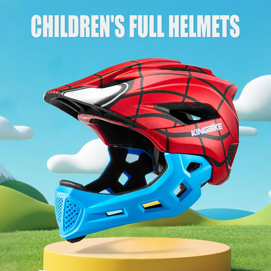 BATFOX Kids Full Face bike helmet Detachable Downhill Children Cycling Motorcycle Skateboard Sports Racing Racing Bicycle helmet