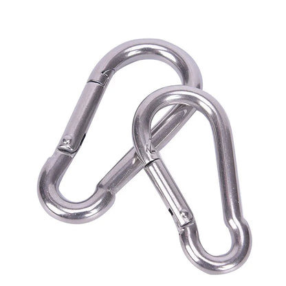 304 Stainless Steel M4 M5 M6 M7 M8 Multifunctional Spring Snap Carabiner Quick Link Lock Ring Hook