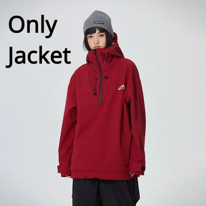 Couple Winter Skiing Jacket 2025 New Warm Snow Clothes Woman Pro Windproof Ski Sport Hoodies Man Outdoor Snowboard Top Tracksuit