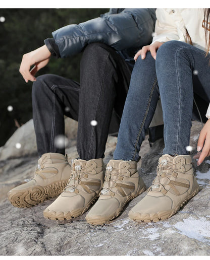 Men Women Waterproof Winter Boots Snow Barefoot Casual Shoes Outdoor Warm Work Shoes Ankle Shoes for Trekking Climbing Hiking