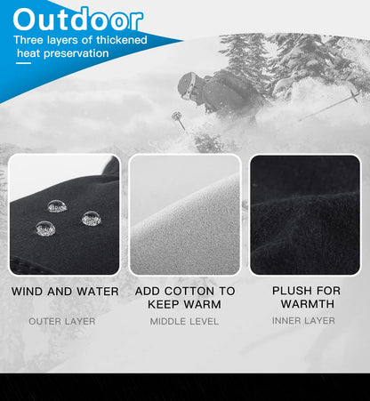 Winter Outdoor Snowy Cycling Skiing Sports Mountaineering Warm Windproof Waterproof Durable Waterproof Ski Thick Gloves