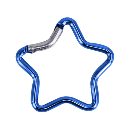 Aluminum Alloy Outdoor Star Shaped Spring Locking Carabiner Clip Keychains for Backpack Camping Hiking Traveling