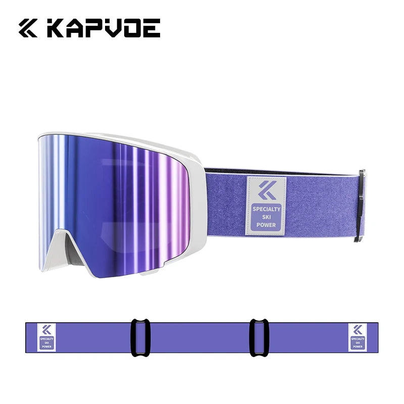 Kapvoe Photochromic Snow Goggles Men Ski Goggles Snowboard Anti-Fog Mask for Women UV400 Protection Glasses Snowmobile Winter