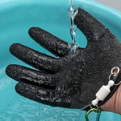 Fishing Catching Gloves Magnet Release Anti-slip Waterproof Fishing Gloves
