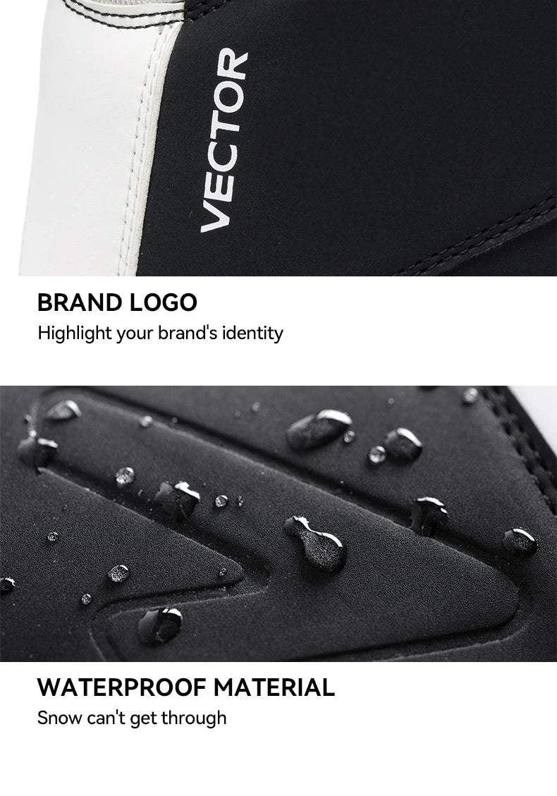VECTOR Professional Women Man Ski Shoes Warm Waterproof Snowboard Boots Non-slip Leather Breathable Snow Boots Equipment