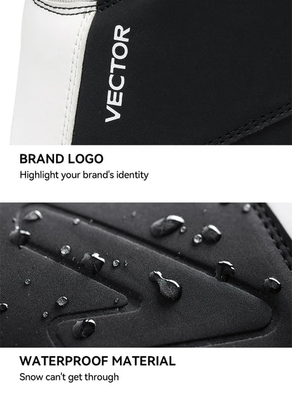 VECTOR Professional Women Man Ski Shoes Warm Waterproof Snowboard Boots Non-slip Leather Breathable Snow Boots Equipment