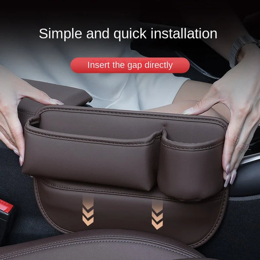 Car Seat Gap Organizer Multifunction Console Crevice Filler Side Storage Box with Cup Holder Sundries Storage Pocket Accessories