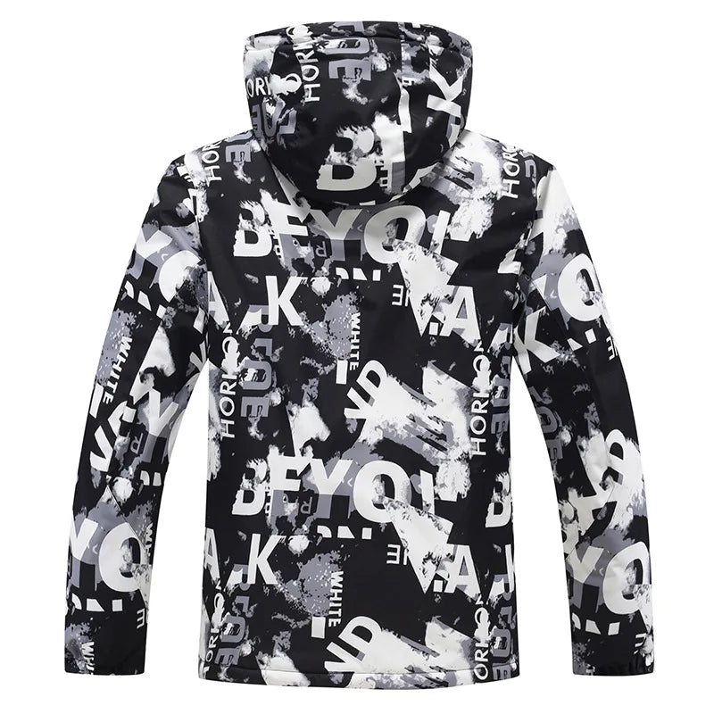 New Male Ski Jacket For Winter Men's Breathable Waterproof Windproof Warm Snowboarding Jacket Outdoor Sports Skiing Tops For Men