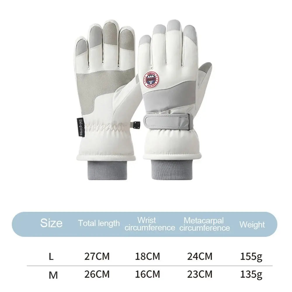 Winter Snowboard Ski Gloves Non-slip Touch Screen Waterproof Motorcycle Cycling Plush Warm Riding Gloves High-quality