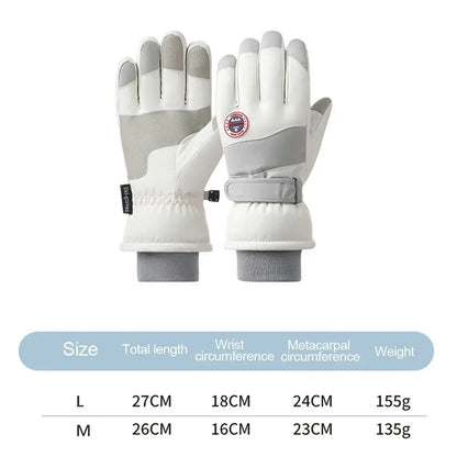 Winter Snowboard Ski Gloves Non-slip Touch Screen Waterproof Motorcycle Cycling Plush Warm Riding Gloves High-quality