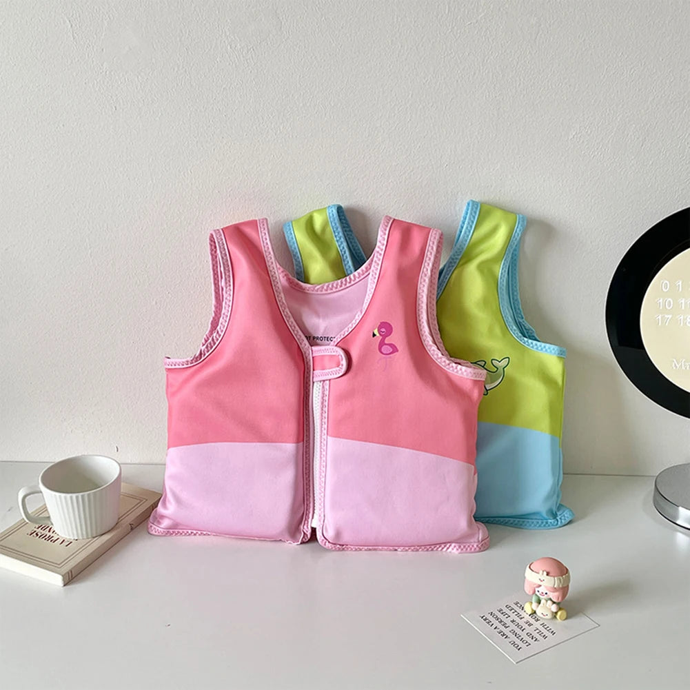Kids Life Vest Toddlers Swim Vest Cartoon Swimsuit Children Swimming Aid Buoyancy Floatation Jackets Swimming Pool Accessories