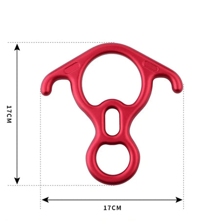 Rock Climbing Descender OX Horn 8 Descend Ring Downhill Eight Ring With Bent-ear Rappelling Gear Belay Device Equipment
