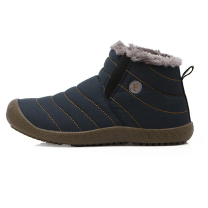 Men Winter Shoes Solid 3 Colors Men's Snow Boots Plush Inside Bottom Keep Warm Waterproof Ski Boots Plus Size 36 - 48