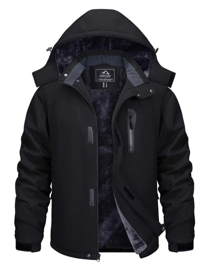 TACVASEN Winter Thicken Ski Snowboard Jacket Mens Fleece Waterproof Hiking Jackets Outdoor Mountain Trekking Windbreaker Parka