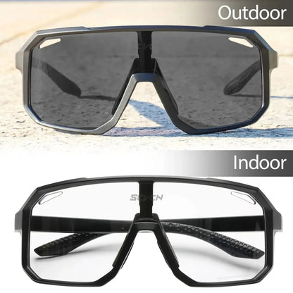 UV400 Photochromic Cycling Glasses - Color-Changing Sunglasses for Men Women Mountain Biking